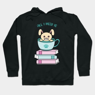 All i need is coffee books and my rabbit Hoodie